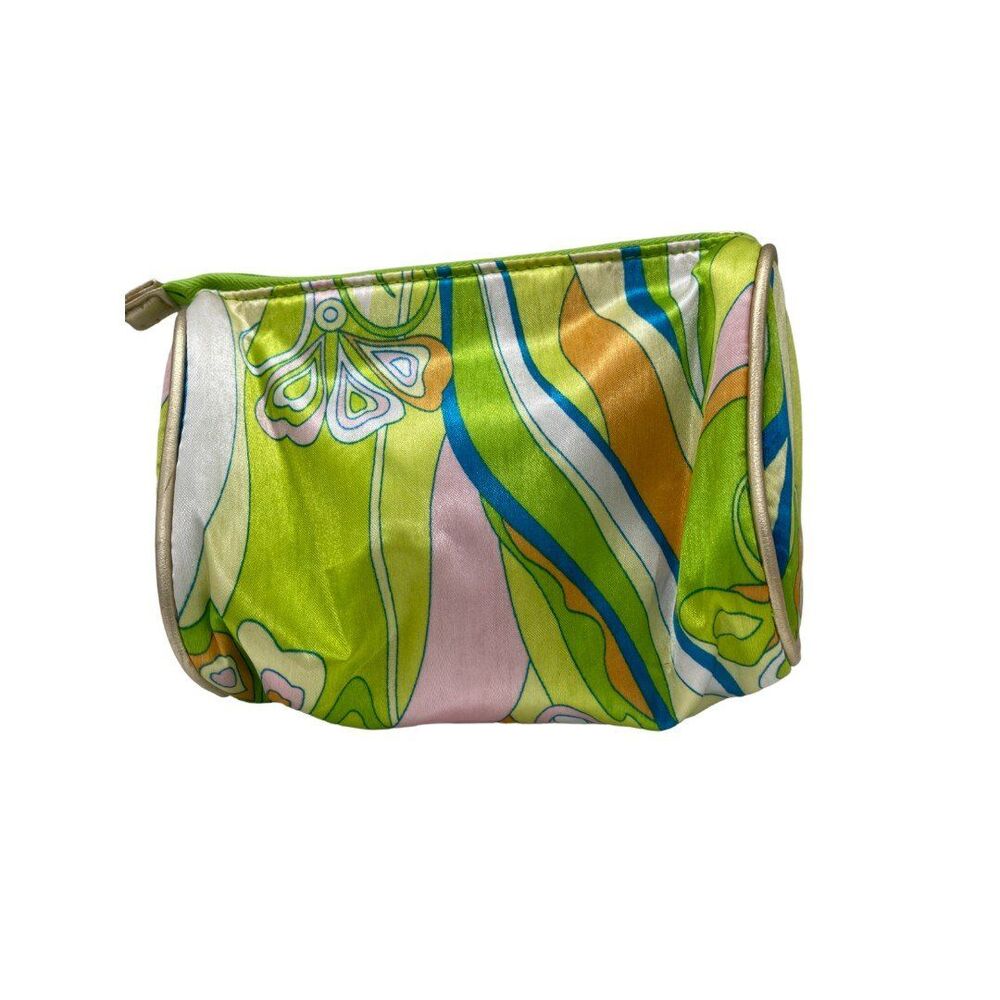 Cosmetic Bag Gold Edges Zip Top Make-Up Hair Accessories